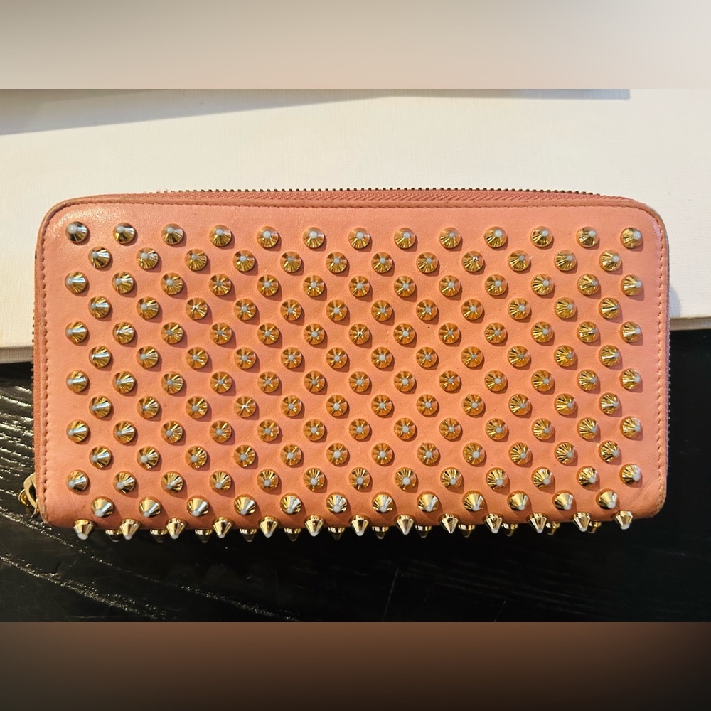 Christian Louboutin Studded Pink Wallet